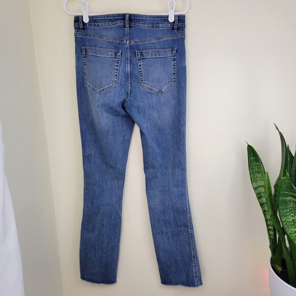 J. Jill High Rise Boot Cut Jeans Stretch Frayed Hem Women's Size 6 - Picture 2 of 12